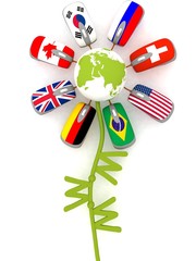 www flag internet flower