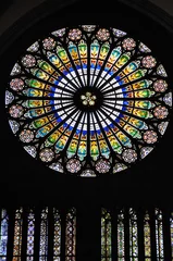 Fotobehang Gekleurd Glas Vitrail  © PHILETDOM