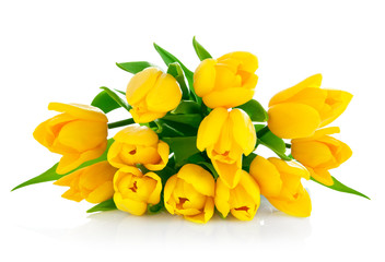 yellow tulip flowers bouquet