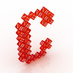 Dice Font. Letter C