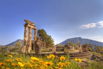 Deurstickers The tholos of the sanctuary of Athena Pronaia at Delphi © anastasios71