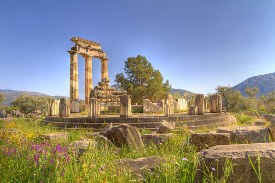 The tholos of the sanctuary of Athena Pronaia at Delphi,Greece