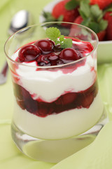 Quark mit roter Grütze