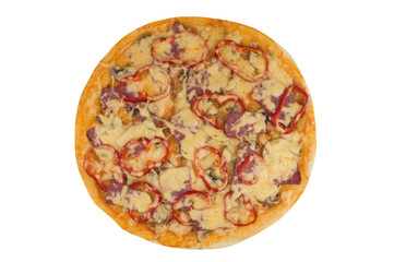 Fototapeta na wymiar Pizza on white background
