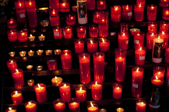 Las velas del santuario