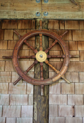 wooden steering wheel