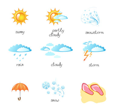 Set of a weather icon