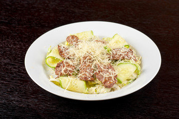 Salad with beef