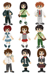 cartoon student icon