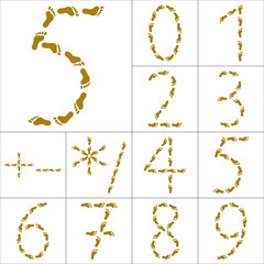 Footprints, figures and signs