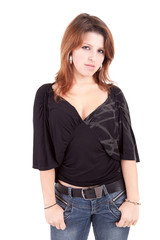 Young and beautiful woman posing