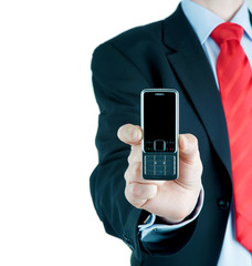 Businessman and mobile phone