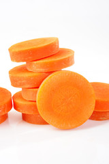 carrots on white background