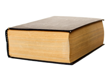 old black book isolated on the white background