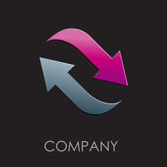 Logo two arrows, together # Vector