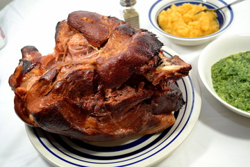 Roasted Pork Shoulder Ready to Be Served