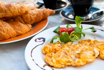 Breakfast with coffee