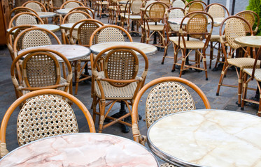 Street view of a Cafe terrace