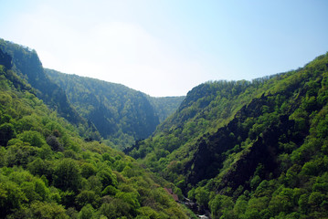 Naklejka premium Das Bodetal von der Seilbahn aus