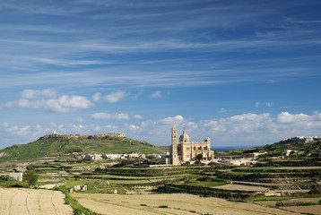Fototapeta na wymiar Gozo Island krajobraz na Malcie