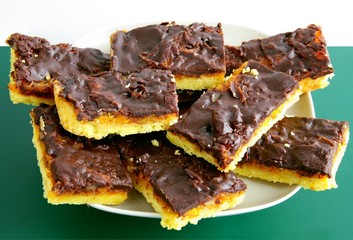 Easter cake with orange skin and chocolate