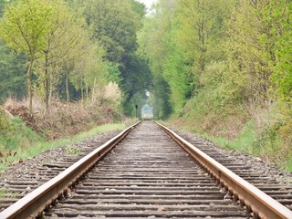 Eisenbahnschienen in die Zukunft