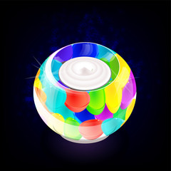 Towel, pebbles and candle spa therapy