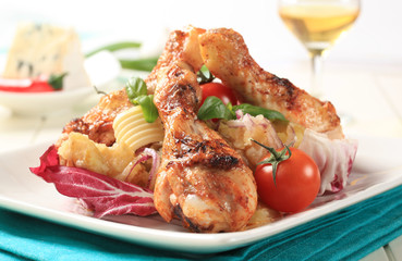 Roasted chicken drumsticks