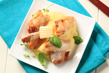 Chicken and mashed potato