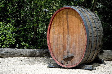 old wine barrel