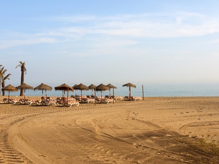 Beach at Torremolinos Andalucia Spain