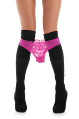 beautiful female legs with panties