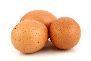 brown raw eggs
