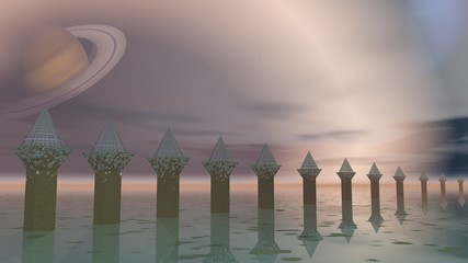 Wasseroberfläche auf dem fremden Planet © Gerd Wolf