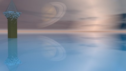 Wasseroberfläche auf dem fremden Planet © Gerd Wolf