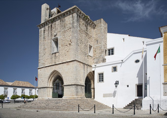 Cathedral in Faro, Algarve region, Portugal.