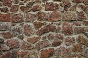 Wall from a cobble-stone