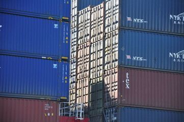 Fototapeta premium containerschiff