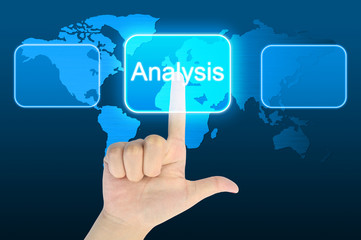 oman hand pressing analysis button