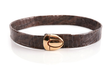 Female elegant leather belt