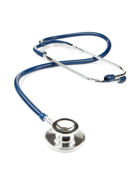 Blue Stethoscope Isolated On White