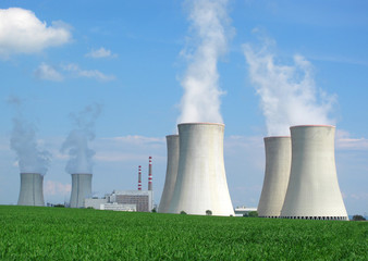Nuclear power plant Dukovany in Czech Republic, European Union.
