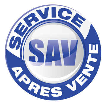 Bouton, icone : Service apr&egrave;s vente - SAV