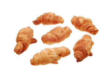 The fresh buns on white