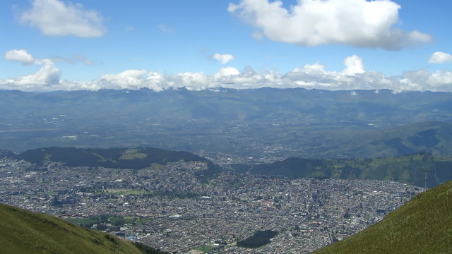 Time lapse Quito (Capital of Ecuador) from above