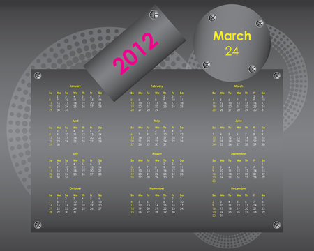 special calendar for 2012