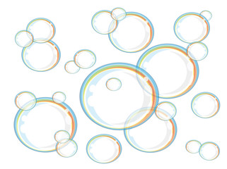 Rainbow soap bubbles,vector