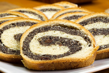 Traditional polish poppy-seed cake