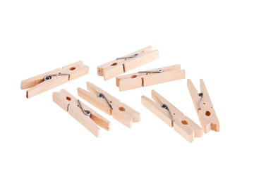 Wooden clothespins.