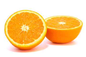 orange over white background